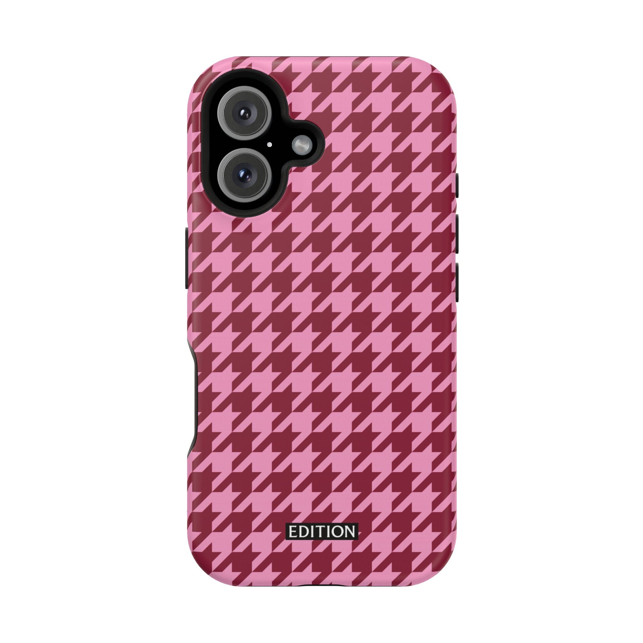 Raspberry Sorbet Houndstooth Case