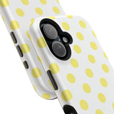 Yellow and White Polka Dot Case