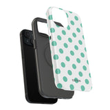 Teal and White Polka Dot Case