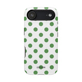 Green and White Polka Dot Case
