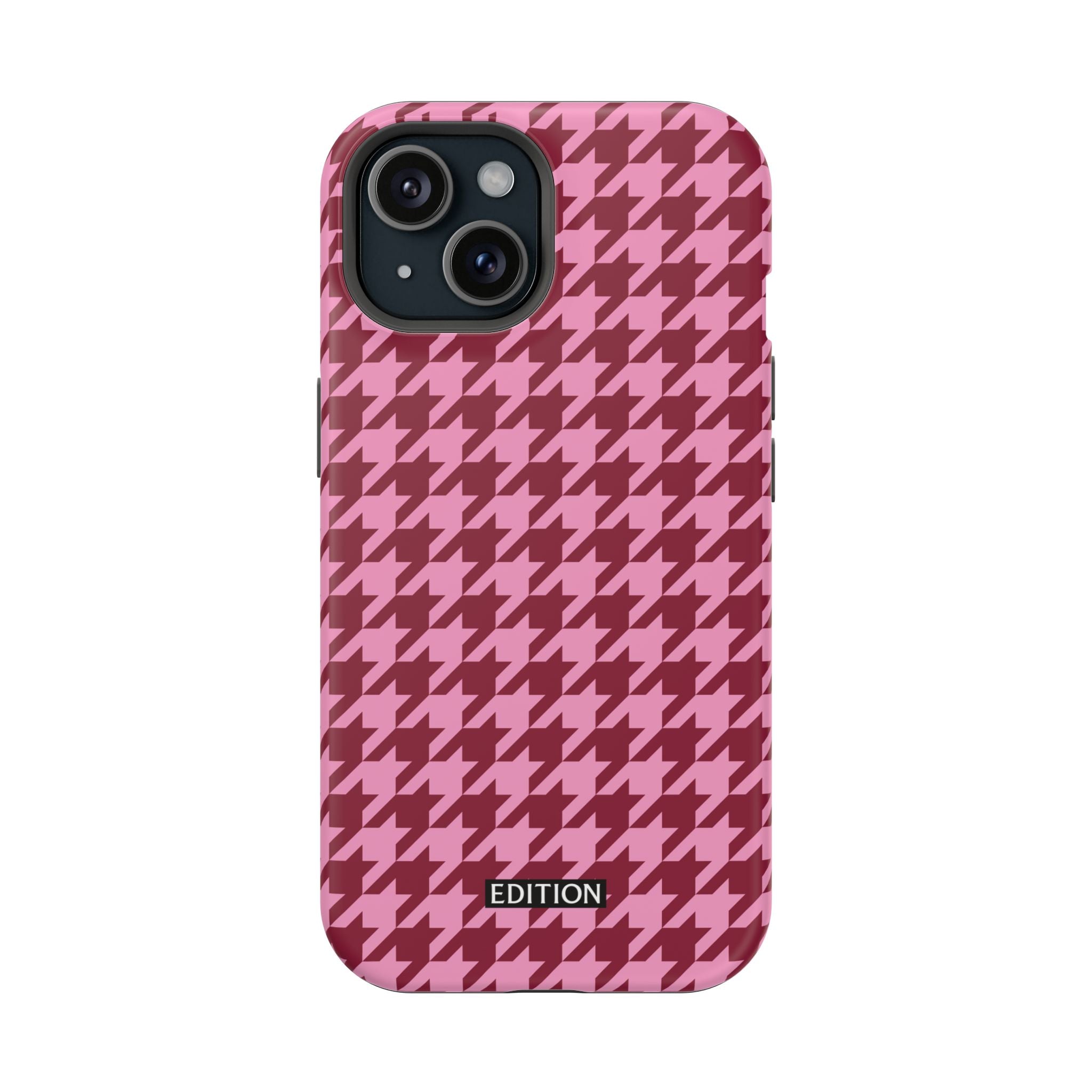 Raspberry Sorbet Houndstooth Case