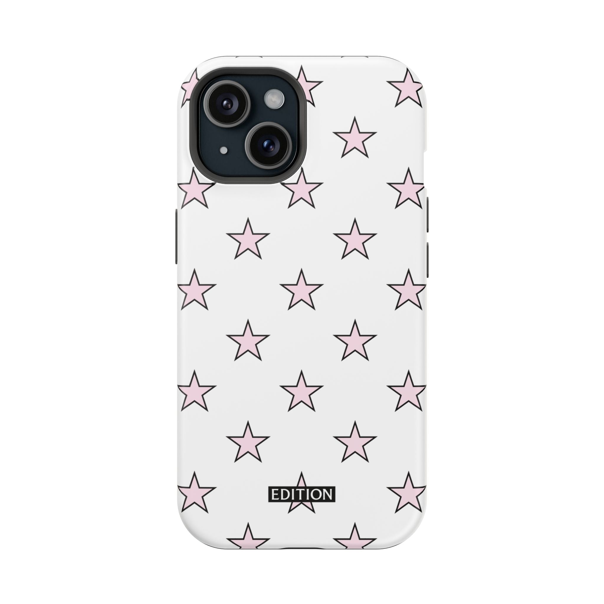 Pink and White Star Case