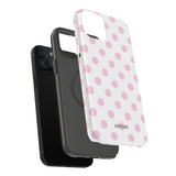 Pink and White Polka Dot Case