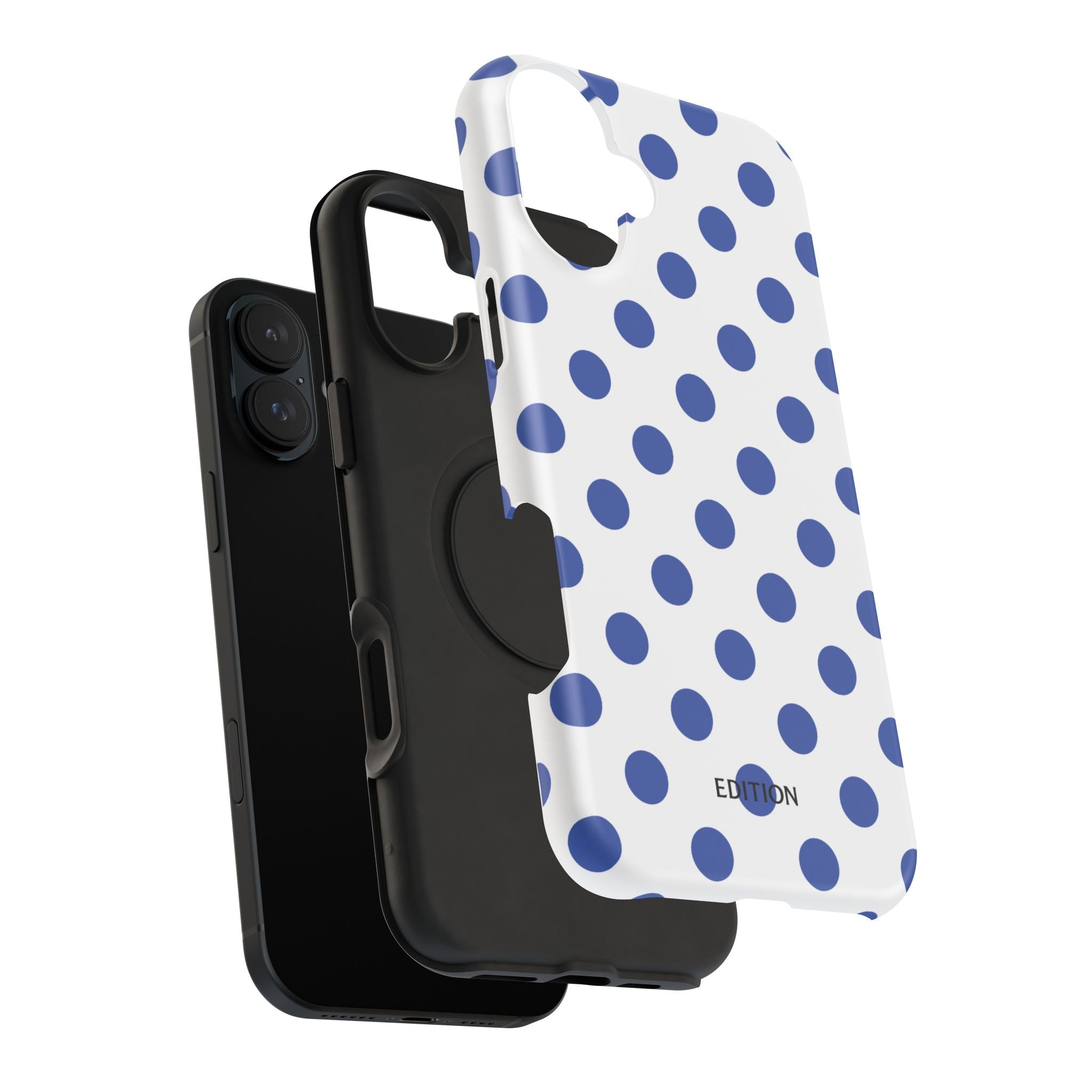 Blue and White Polka Dot Case