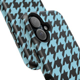 Baby Blue Houndstooth Case