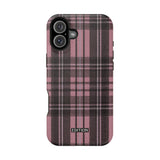 Light Pink and Black Plaid Case