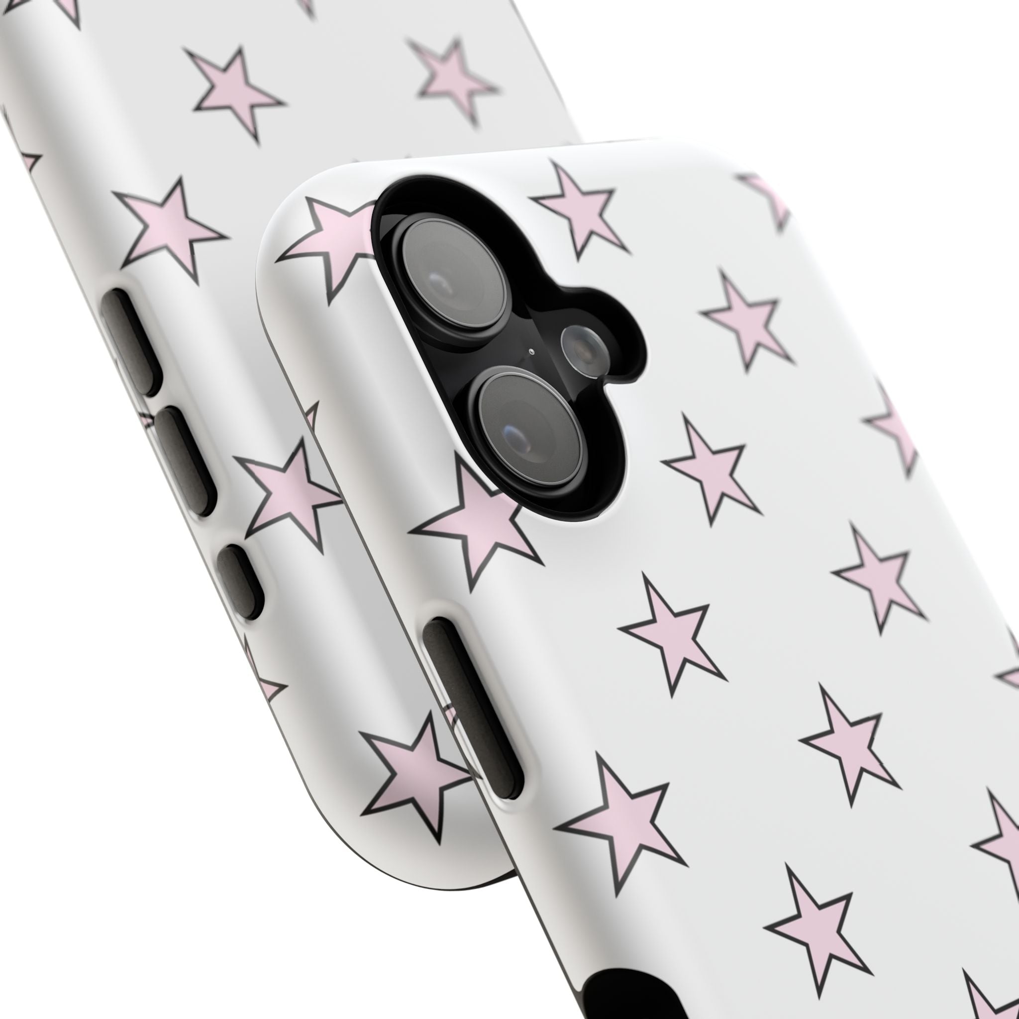 Pink and White Star Case