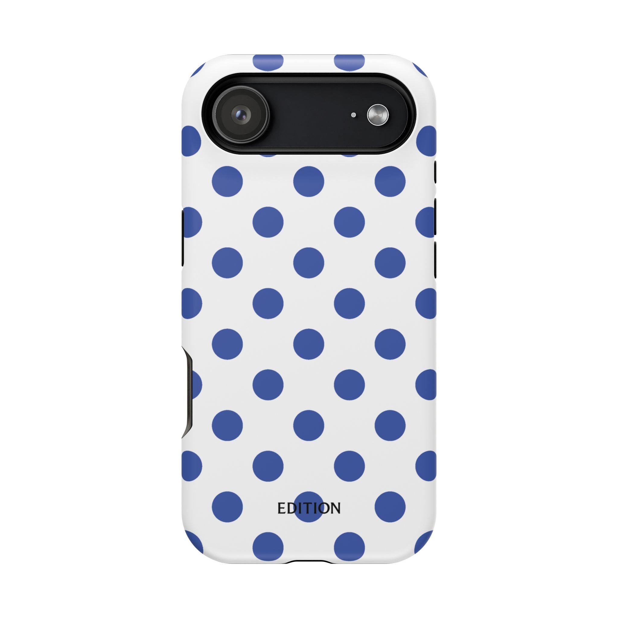 Blue and White Polka Dot Case