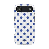 Blue and White Polka Dot Case