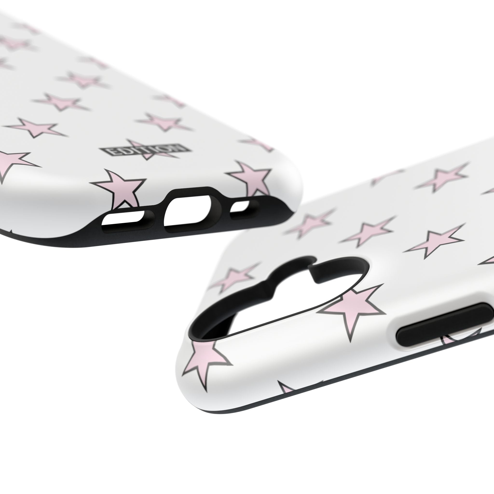 Pink and White Star Case