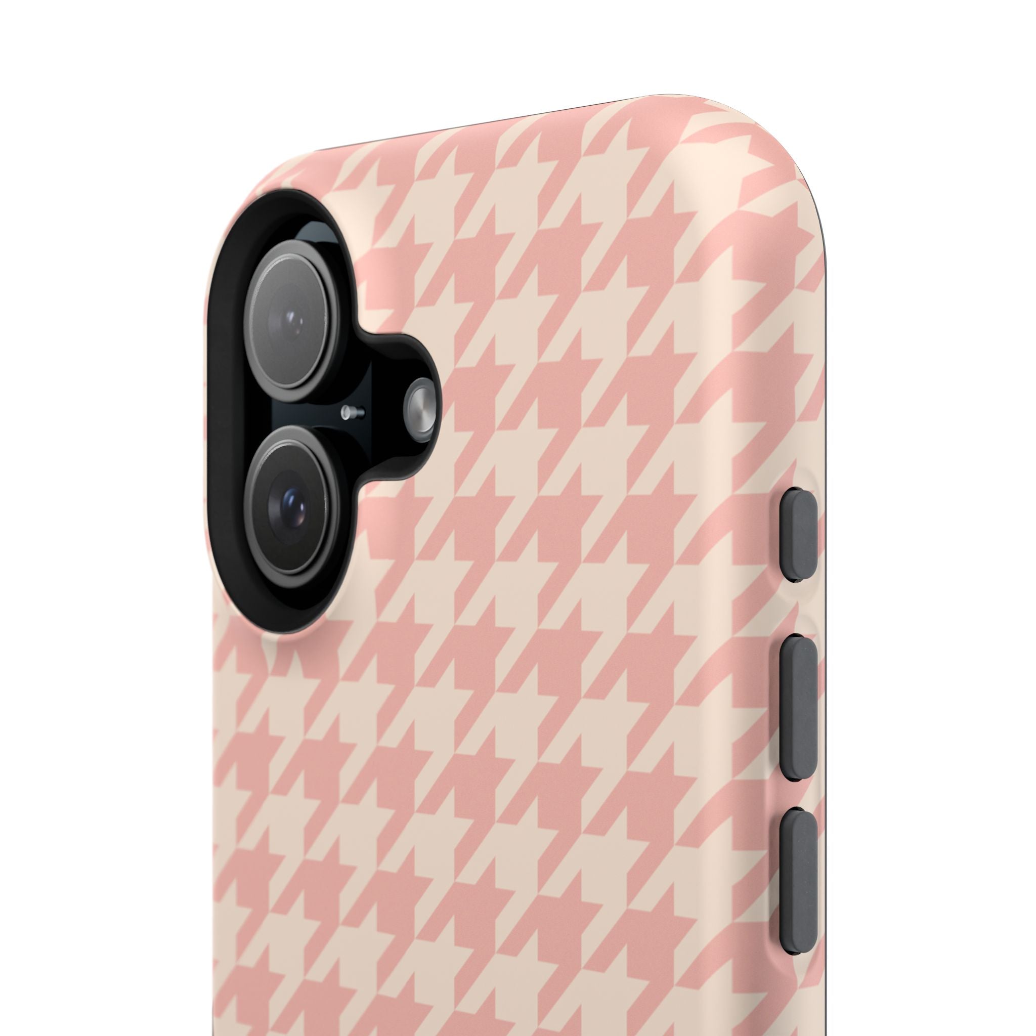 Peach Cream Houndstooth Case