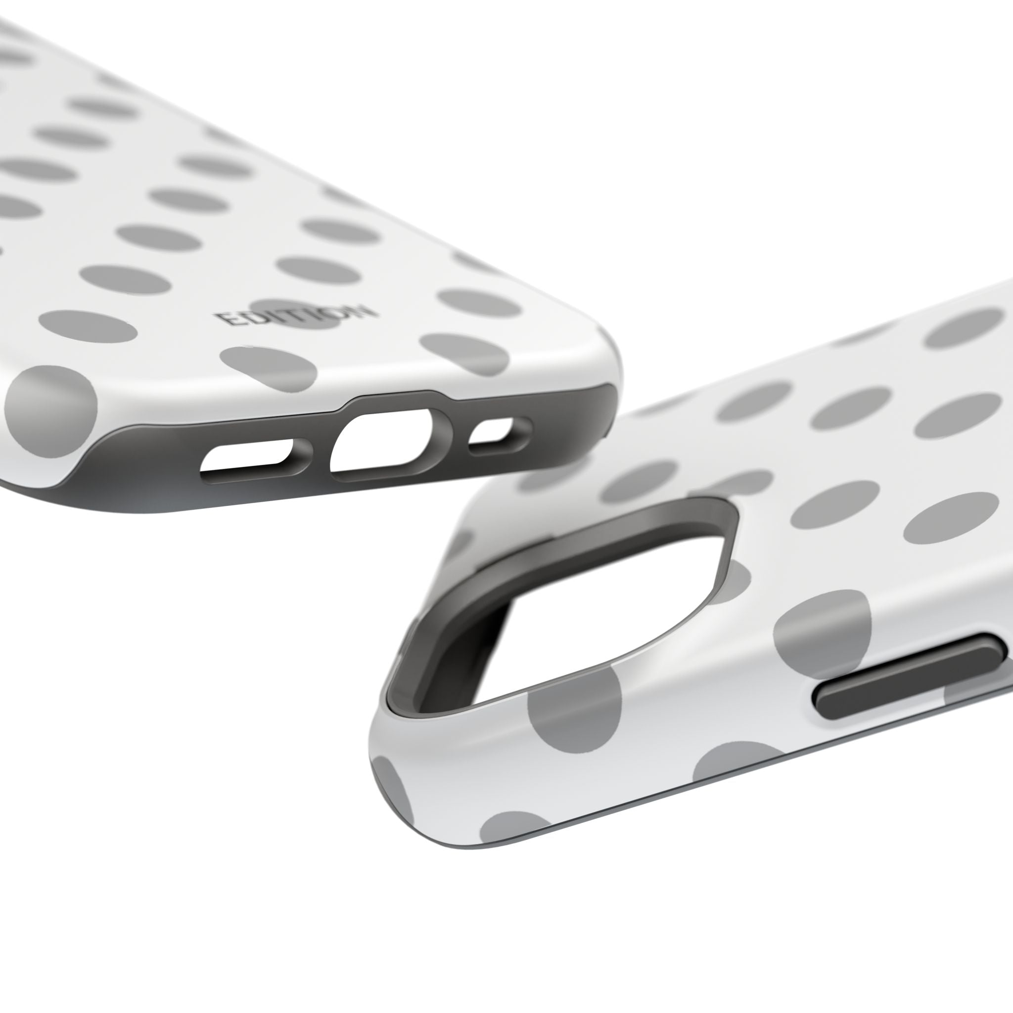 Grey and White Polka Dot Case