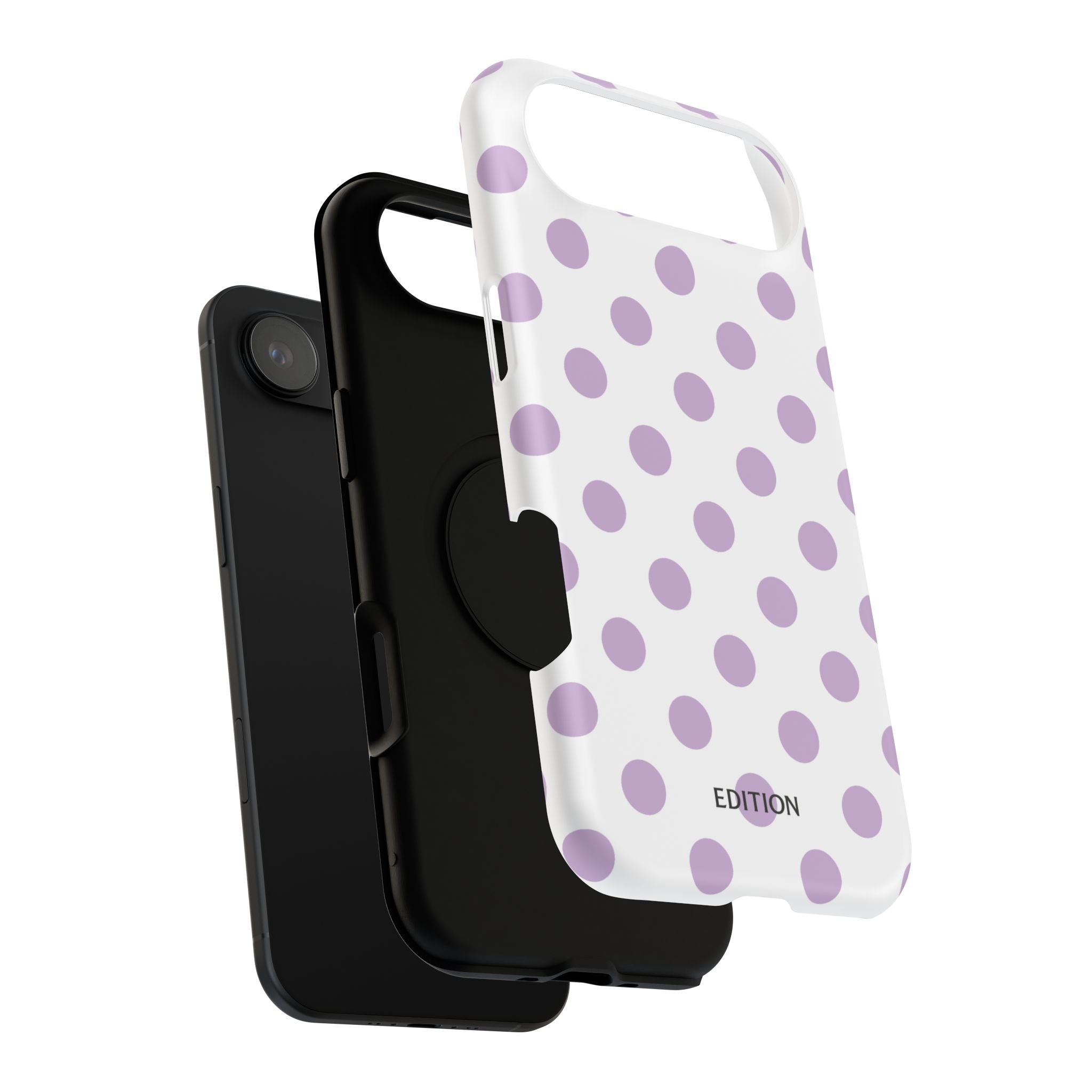 Purple and White Polka Dot Case