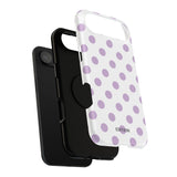 Purple and White Polka Dot Case