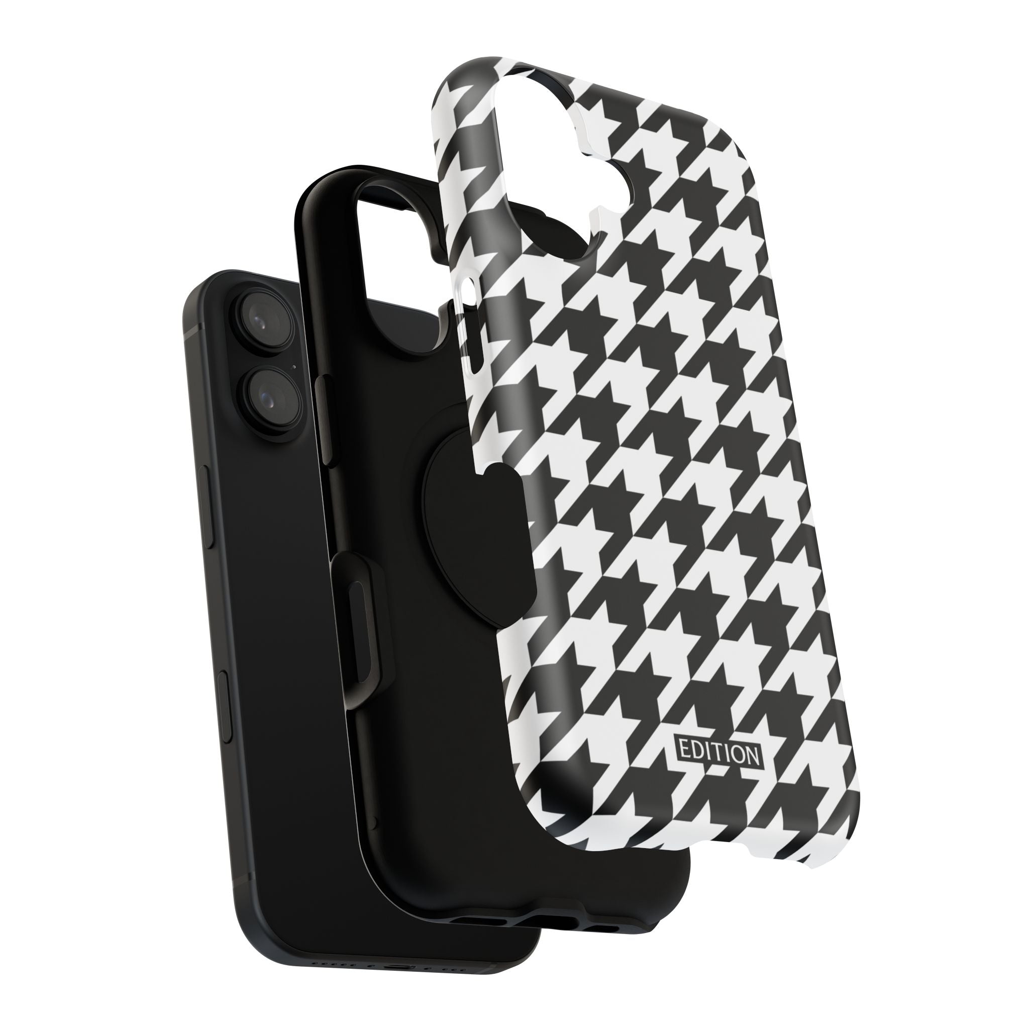 Black and White Houndstooth Case