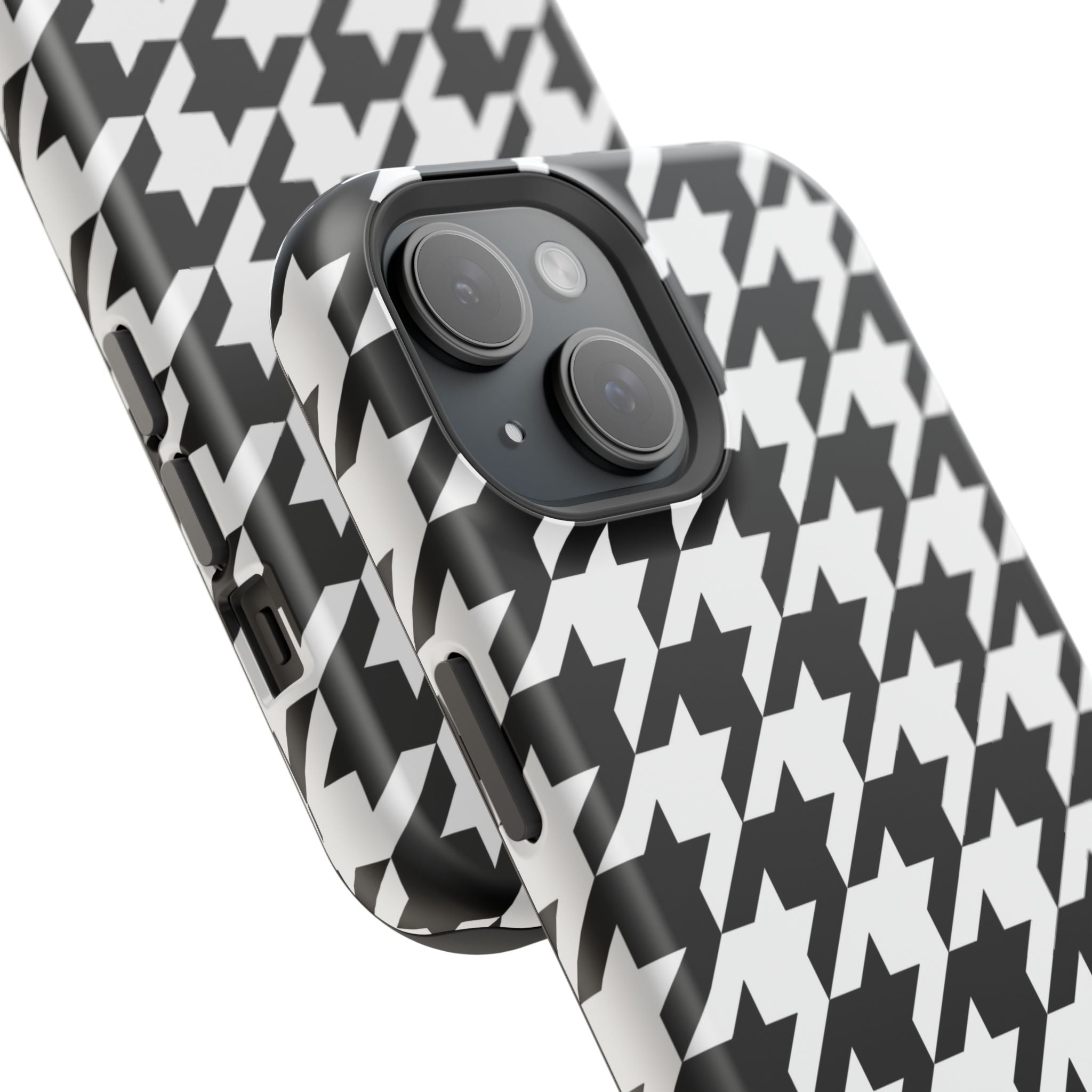 Black and White Houndstooth Case
