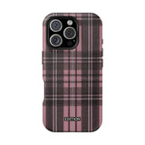 Light Pink and Black Plaid Case