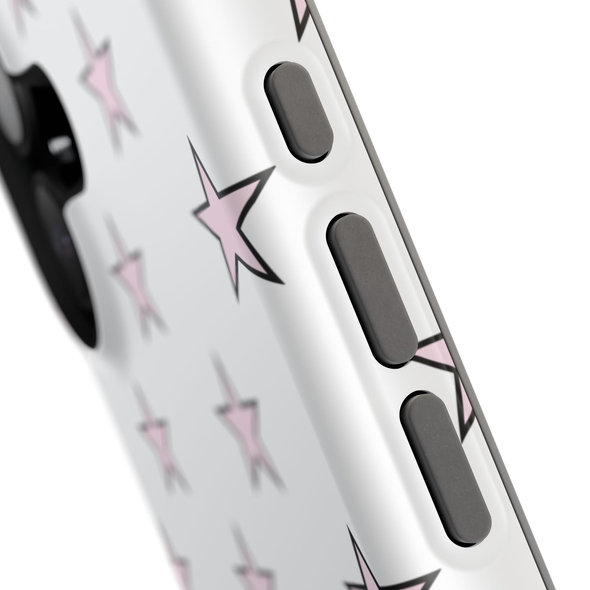 Pink and White Star Case