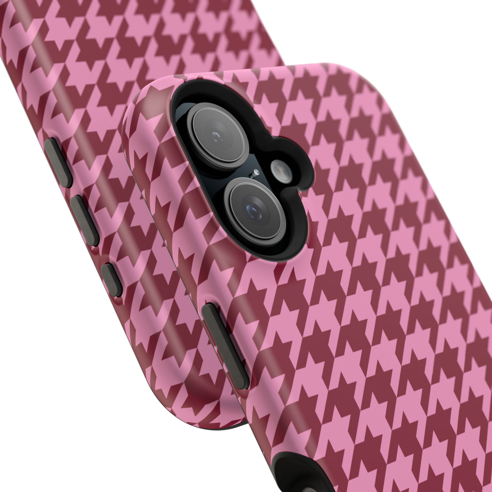 Raspberry Sorbet Houndstooth Case