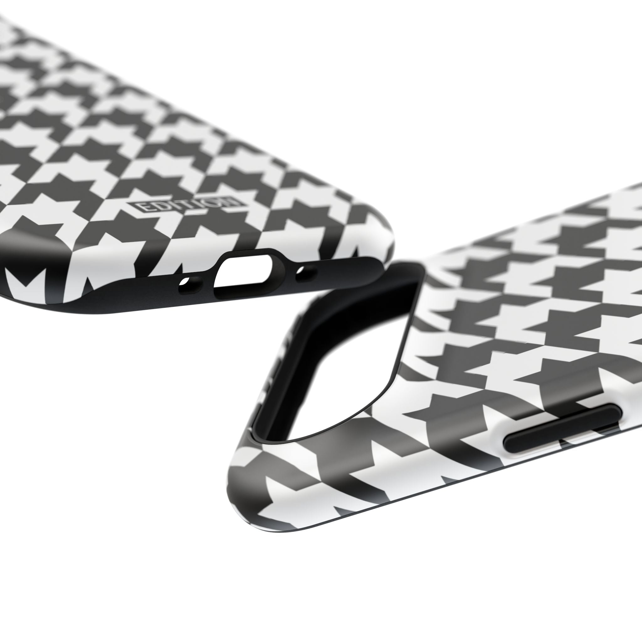 Black and White Houndstooth Case