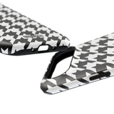Black and White Houndstooth Case
