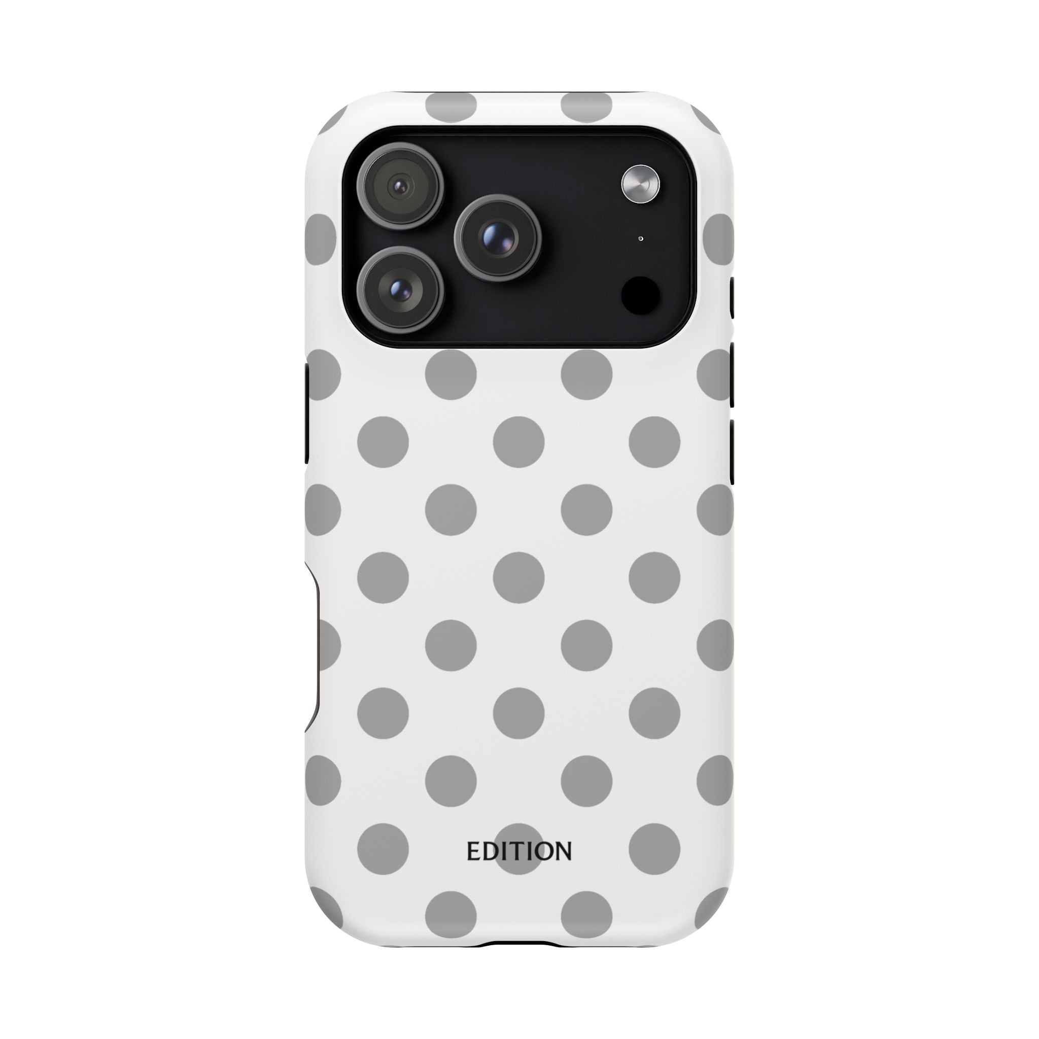 Grey and White Polka Dot Case