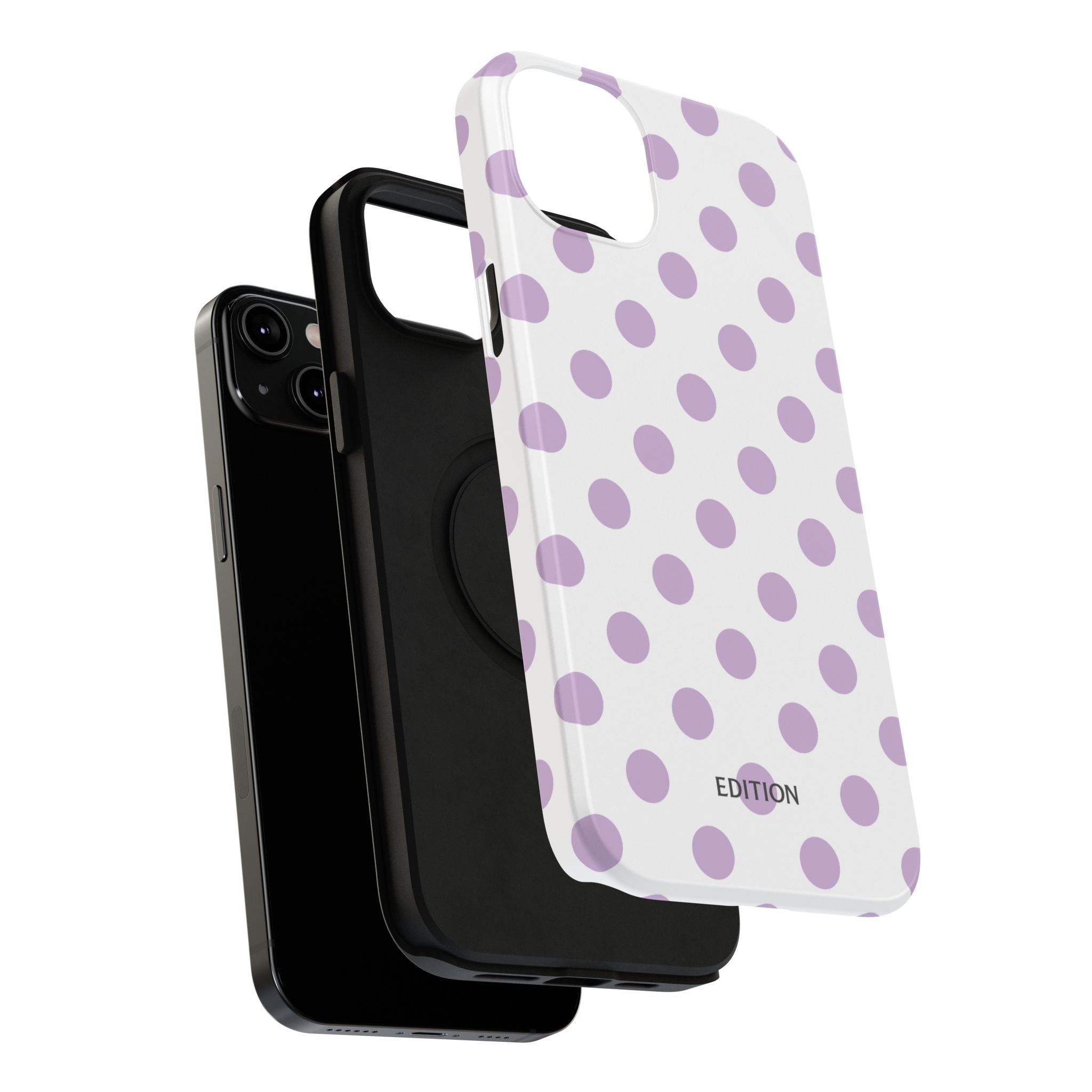Purple and White Polka Dot Case