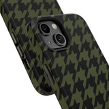 Army Green Houndstooth Case