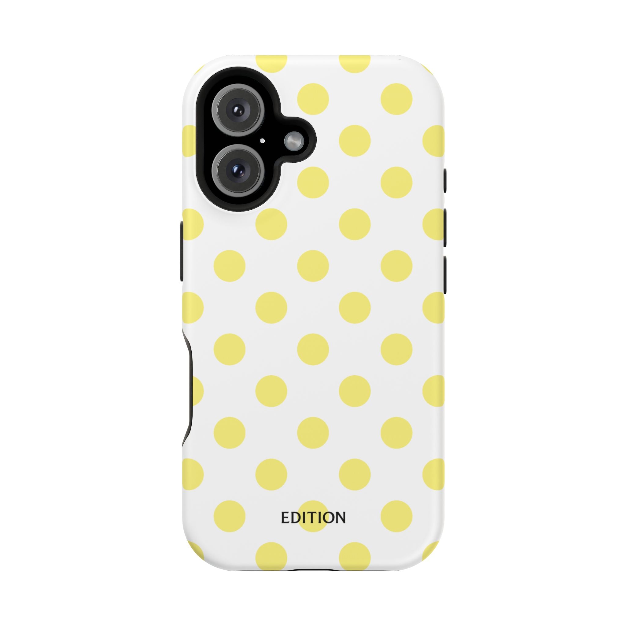 Yellow and White Polka Dot Case