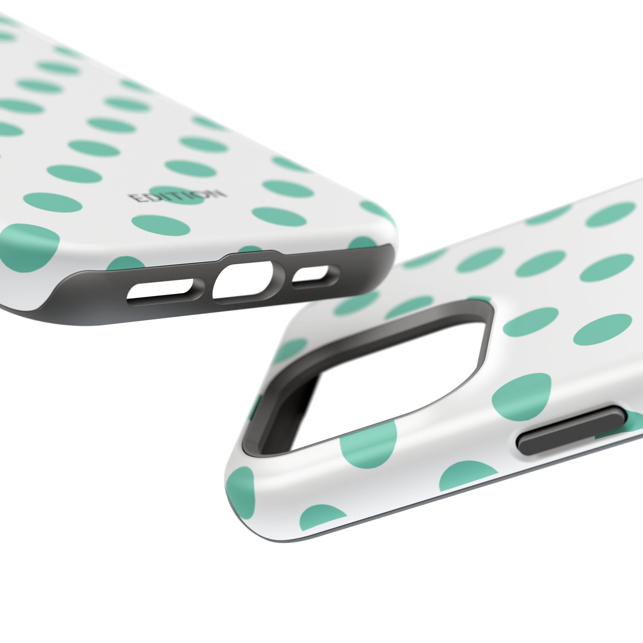 Teal and White Polka Dot Case