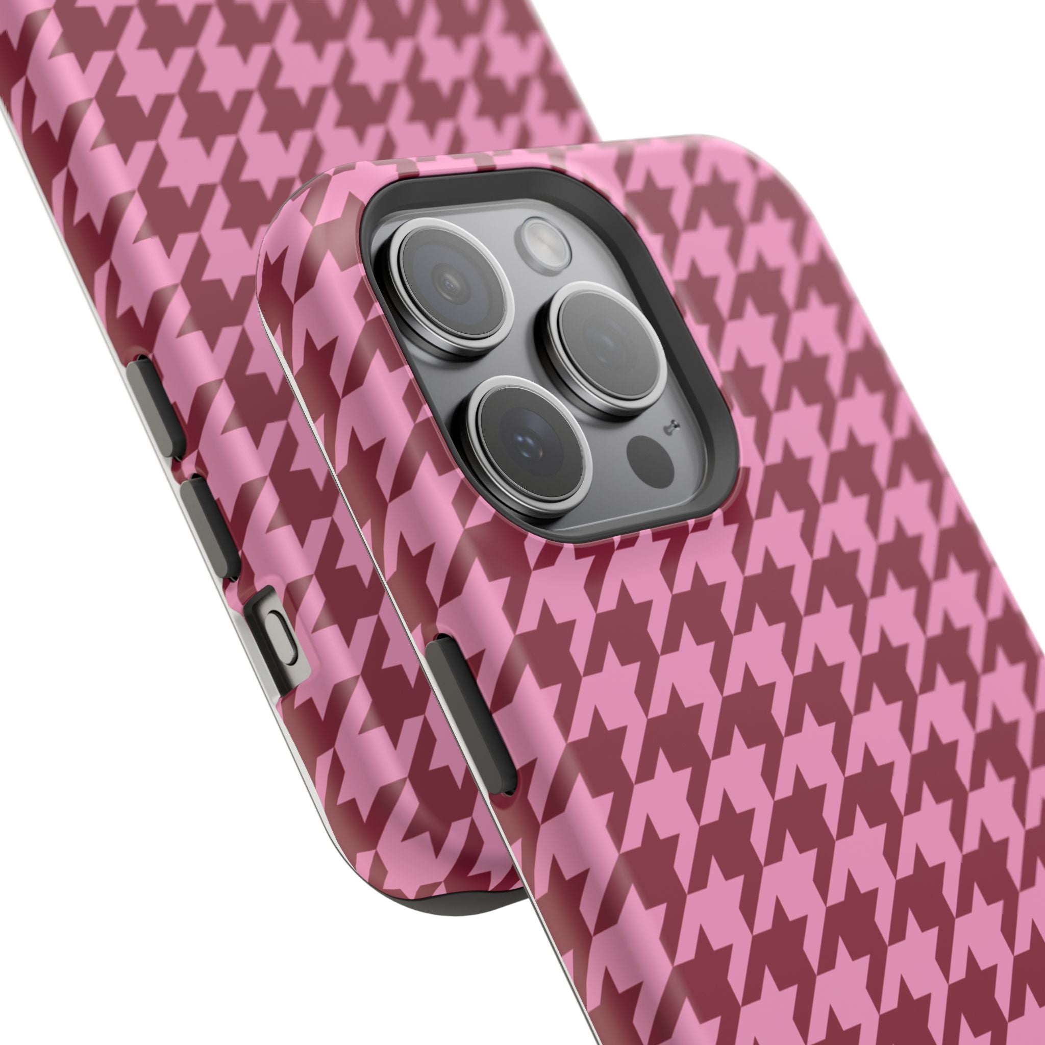 Raspberry Sorbet Houndstooth Case