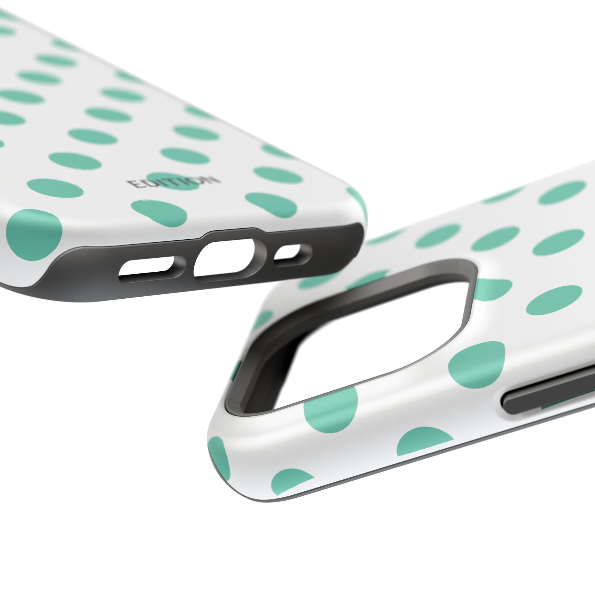 Teal and White Polka Dot Case
