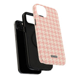 Peach Cream Houndstooth Case