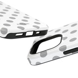 Grey and White Polka Dot Case