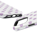 Purple and White Polka Dot Case