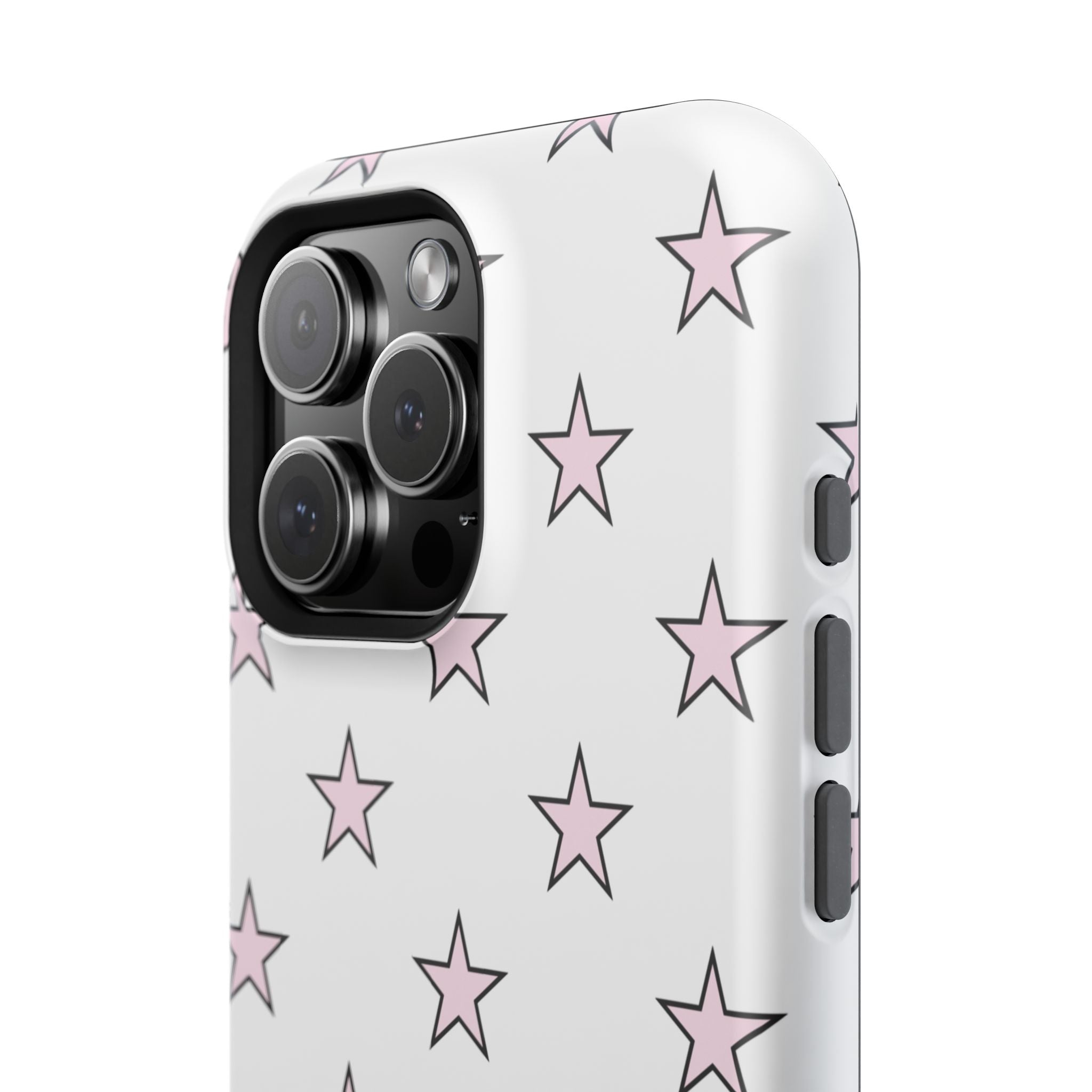 Pink and White Star Case