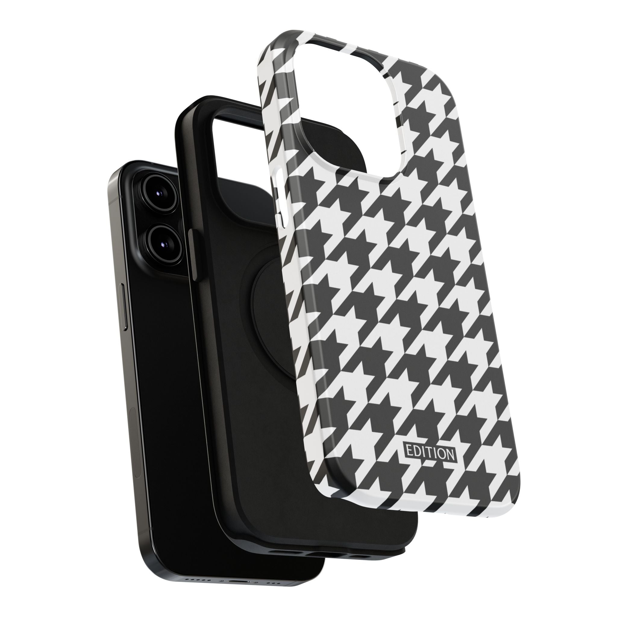 Black and White Houndstooth Case