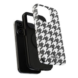 Black and White Houndstooth Case