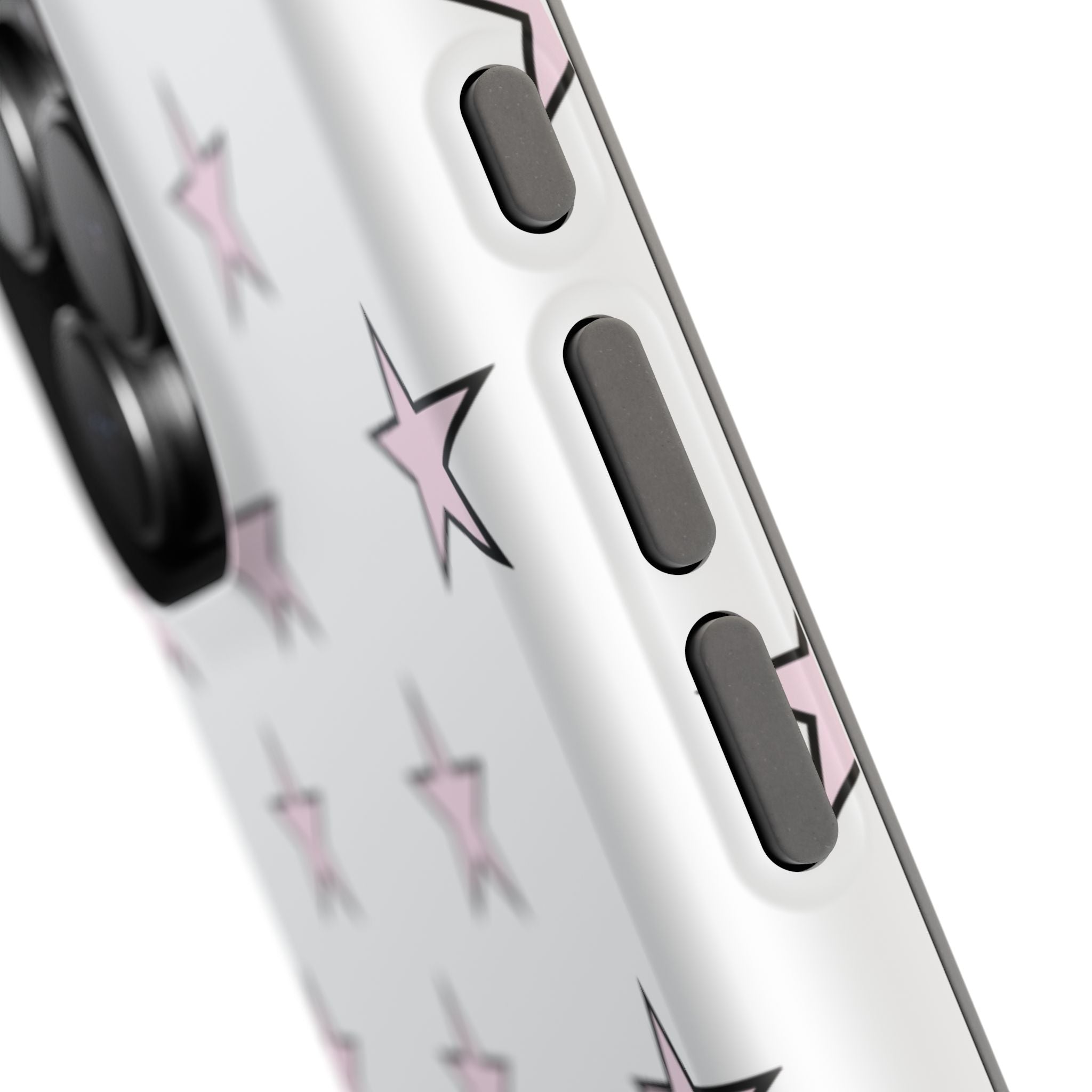 Pink and White Star Case