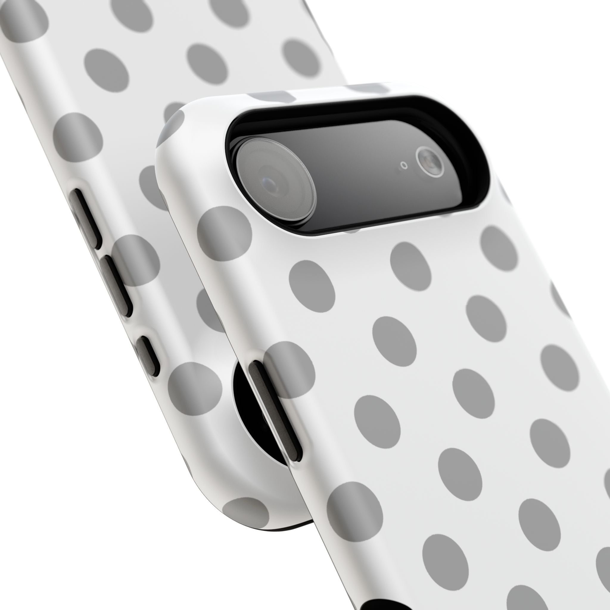 Grey and White Polka Dot Case