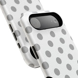 Grey and White Polka Dot Case