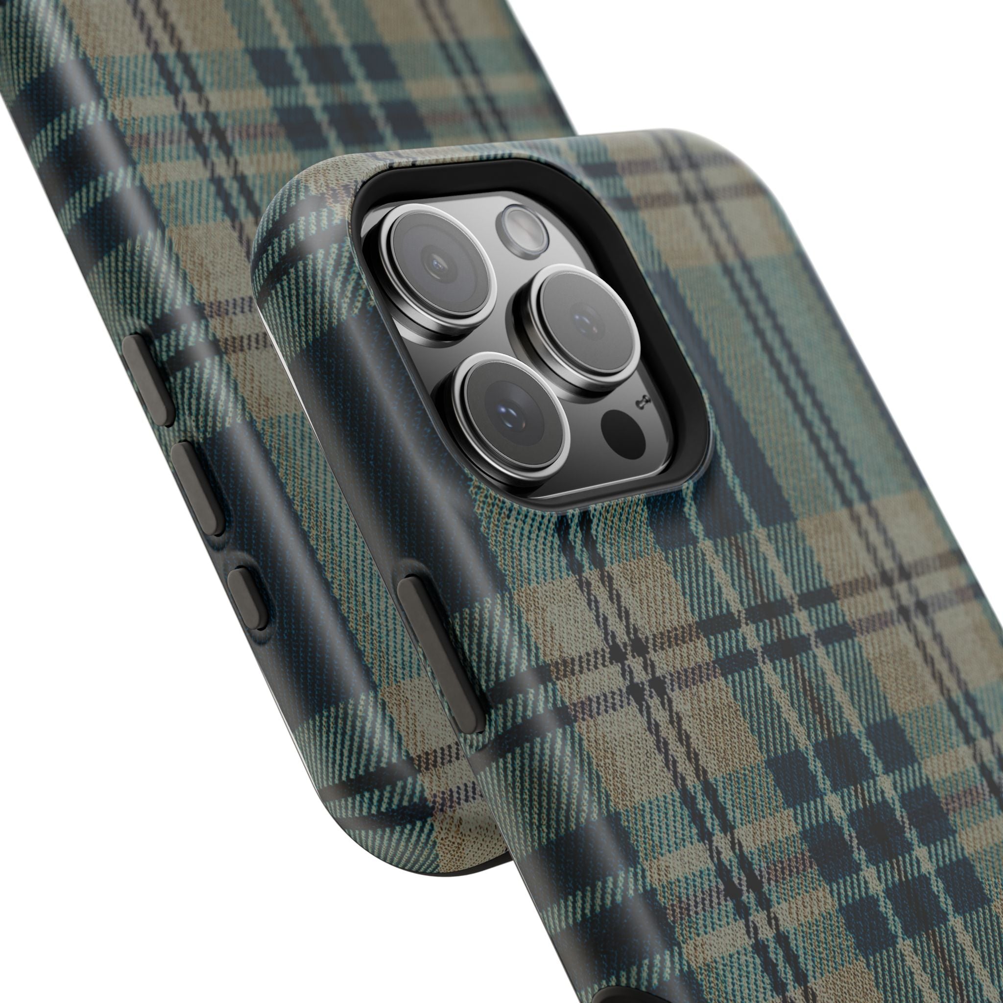 Green and Blue Plaid Case