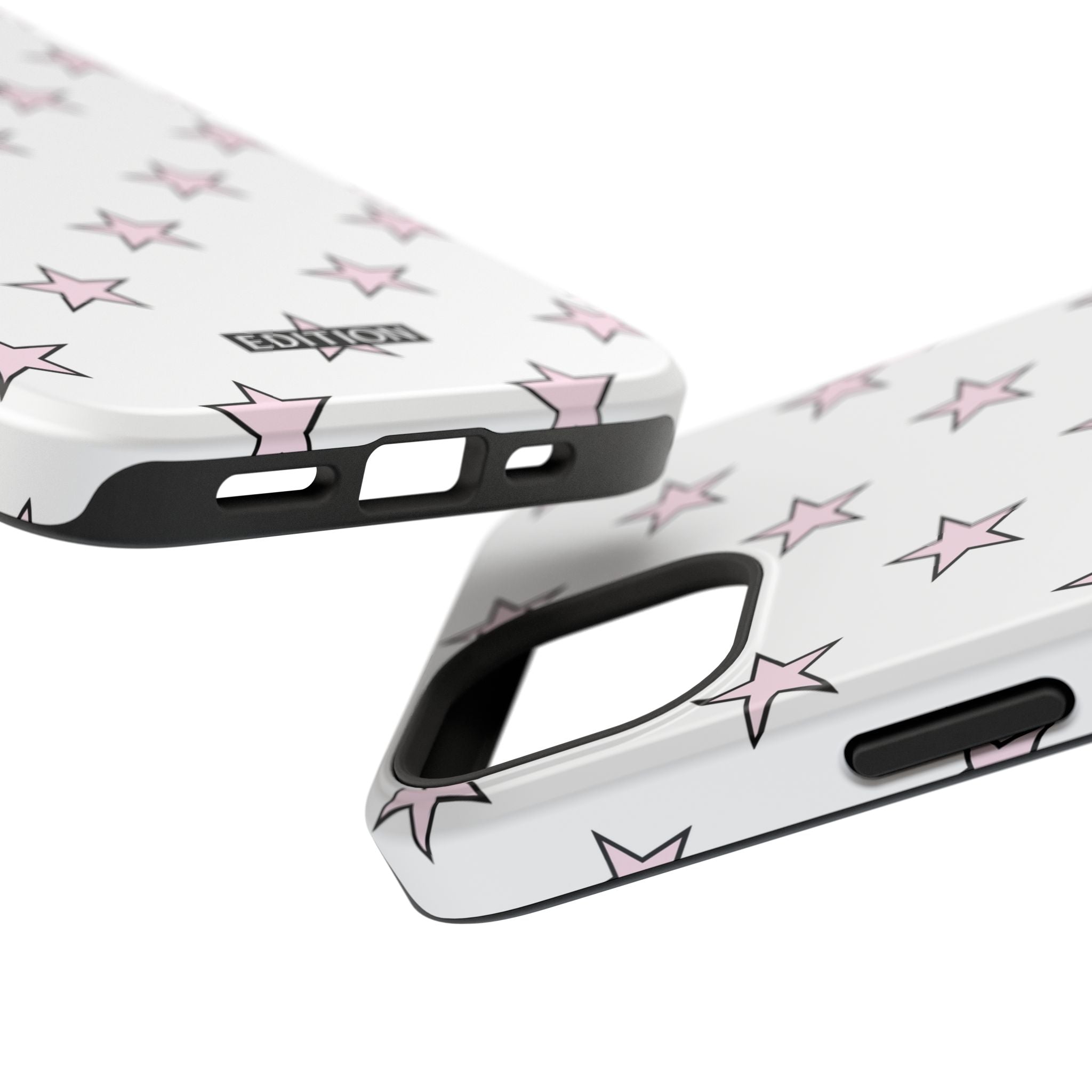 Pink and White Star Case