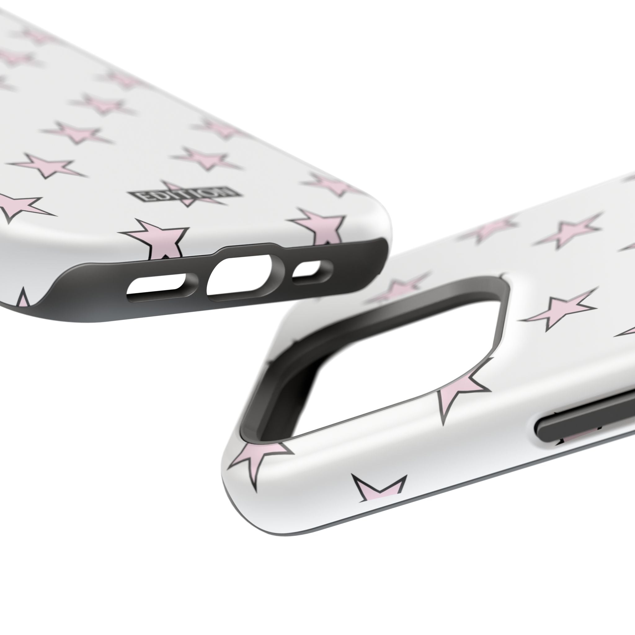Pink and White Star Case