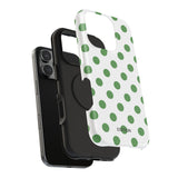 Green and White Polka Dot Case