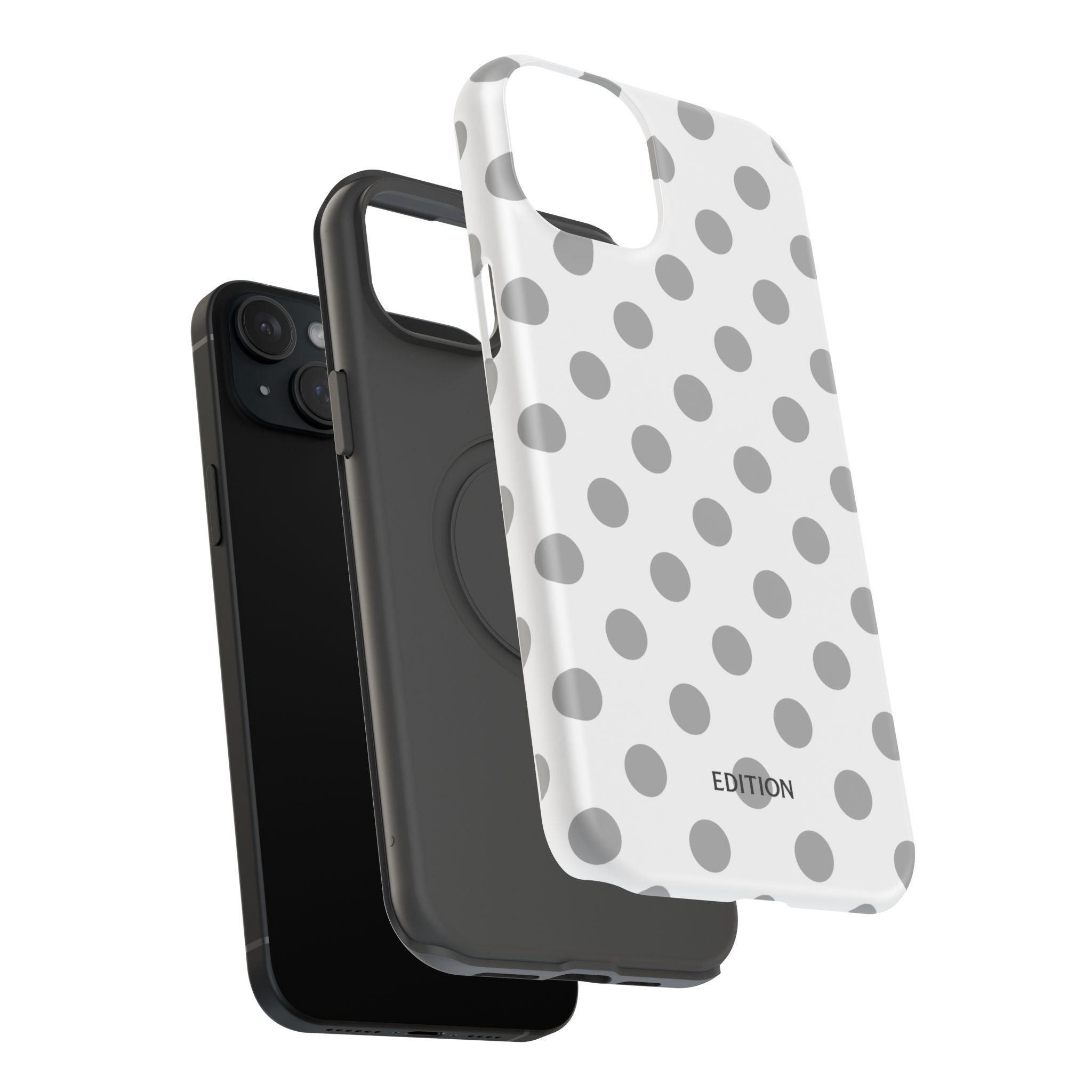 Grey and White Polka Dot Case