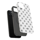 Grey and White Polka Dot Case