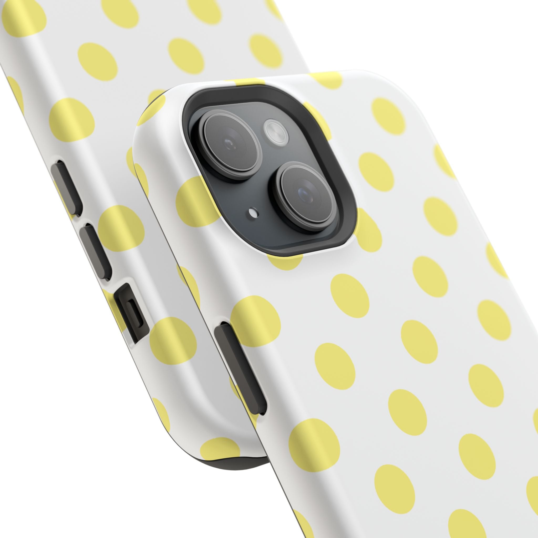 Yellow and White Polka Dot Case