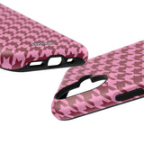 Raspberry Sorbet Houndstooth Case