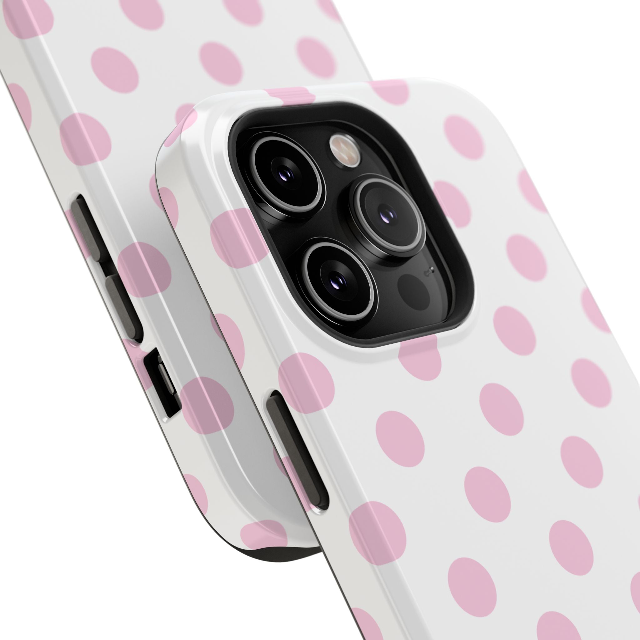 Pink and White Polka Dot Case